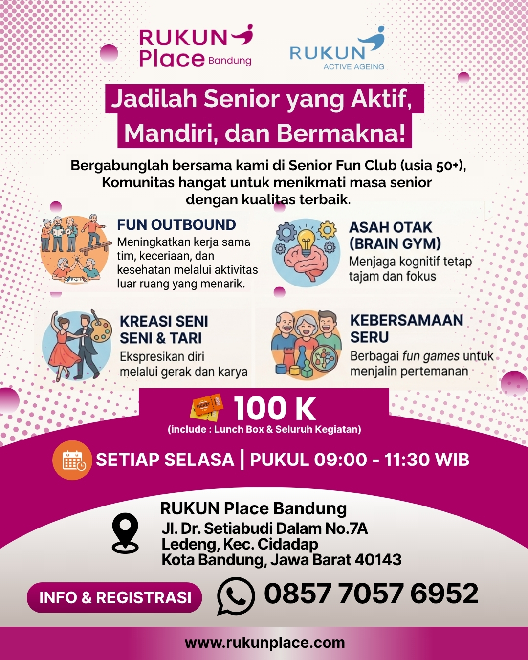 Flyer of Senior Fun Games